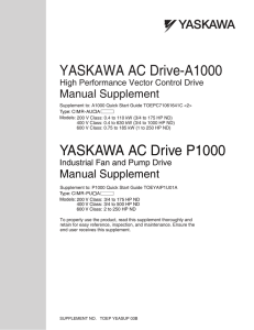 YASKAWA AC Drive-A1000 YASKAWA AC Drive P1000