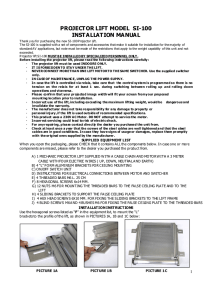projector lift model si-100 installation manual