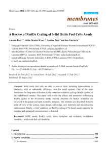 A Review of RedOx Cycling of Solid Oxide Fuel Cells Anode