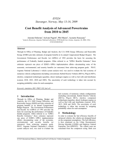 Cost Benefit Analysis of Advanced Powertrains from