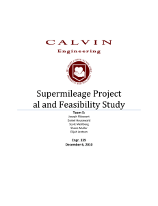 Supermileage Project Proposal and Feasibility Study