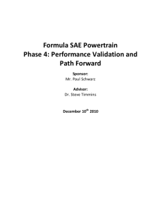 Formula SAE Powertrain Phase 4: Performance Validation and Path