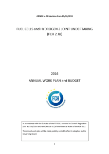 FCH2 JU Annual Work Plan 2016 - FCH Ju