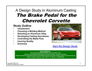 The Brake Pedal for the Chevrolet Corvette