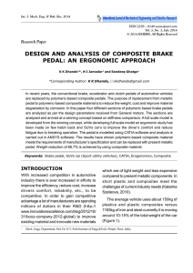 design and analysis of composite brake pedal: an ergonomic