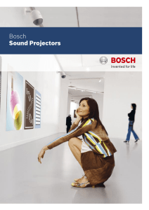 Bosch Sound Projectors - Bosch Security Systems