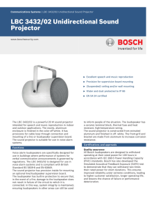 LBC 3432/02 Unidirectional Sound Projector