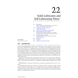 Chapter 22:Solid Lubricants and Self