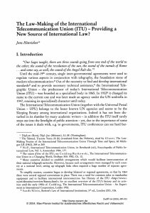 The Law-Making of the International Telecommunication Union (ITU