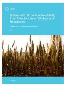 Analysis of U.S. Food Waste Among Food Manufacturers, Retailers