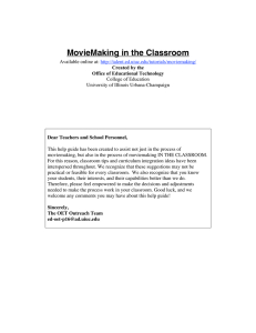 MovieMaking in the Classroom