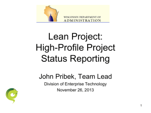 Lean Project: High-Profile Project Status Reporting