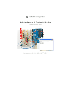 Arduino Lesson 5. The Serial Monitor