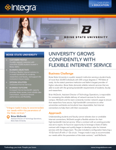 university grows confidently with flexible internet service