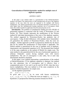 Generalization of Ehrlich-Kjurkchiev method for multiple