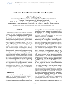 Multi-View Domain Generalization for Visual Recognition