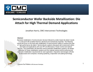 Semiconductor Wafer Backside Metallization