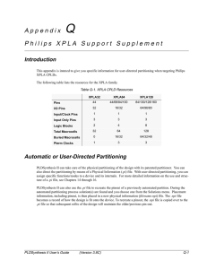 Appendix Q Philips XPLA Support Supplement