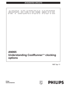 AN065 Understanding CoolRunner™ clocking options