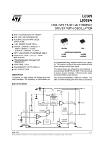 HIGH VOLTAGE HALF BRIDGE DRIVER WITH OSCILLATOR