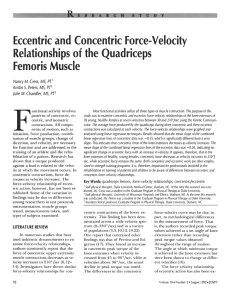 Eccentric and Concentric Force-Velocity Relationships of