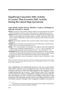 Quadriceps Concentric EMC Activity I s Greater Than Eccentric EMC