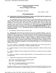 Page 1 of 16 OM.No.REC-1-2004/JD(Gr)/CGHS/Delhi/CGHS(P) 5