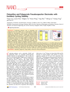 Polyaniline and Polypyrrole Pseudocapacitor Electrodes with