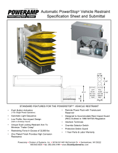 Automatic PowerStop® Vehicle Restraint Specification Sheet and