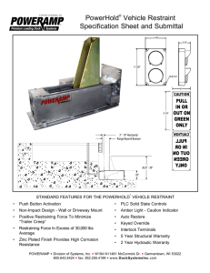 PowerHold® Vehicle Restraint Specification Sheet and Submittal
