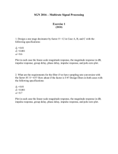 SGN 2016 – Multirate Signal Processing Exercise 1