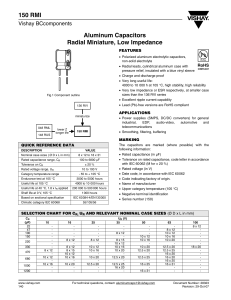 150 RMI Aluminum Capacitors Radial Miniature, Low