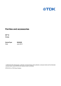 Ferrites and accessories - EP 6 - Core