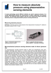 How to measure absolute pressure using piezoresistive sensing