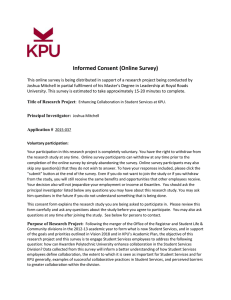 Informed Consent (Online Survey) - Kwantlen Polytechnic University
