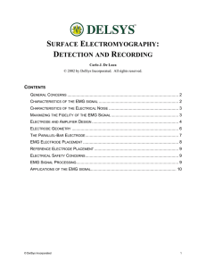 surface electromyography: detection and recording