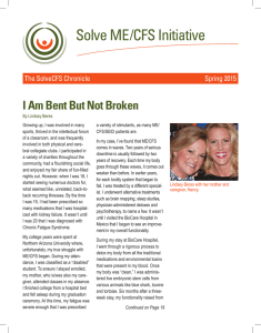 I Am Bent But Not Broken - Solve ME/CFS Initiative