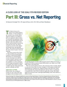 Part III: Gross vs. net Reporting