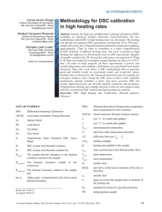 Methodology for DSC calibration in high heating