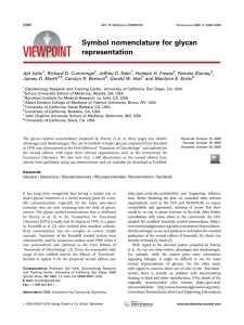 Symbol nomenclature for glycan representation