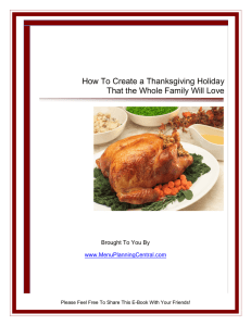 How To Create a Thanksgiving Holiday That the Whole Family Will