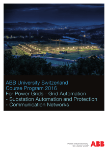 ABB University Switzerland Course Program 2016 For Power Grids