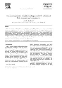 Molecular dynamics simulations of aqueous NaCl solutions at high