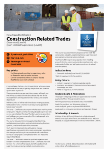Construction Related Trades