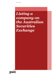 Listing a company on the Australian Securities