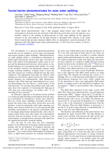 Tunnel barrier photoelectrodes for solar water splitting