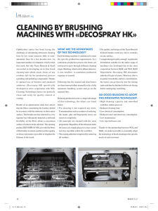 cleaning by brushing machines with «decospray hk