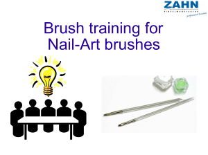 Brush training for Nail-Art brushes