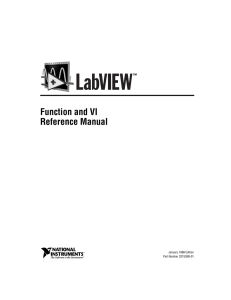 LabVIEW Function and VI Reference Manual