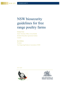 NSW biosecurity guidelines for free range poultry farms